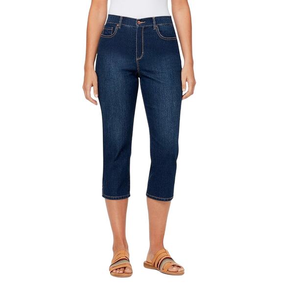 Gloria Vanderbilt All Around Slimming Effect Cropped Jeans, Size 14 - Picture 1 of 8